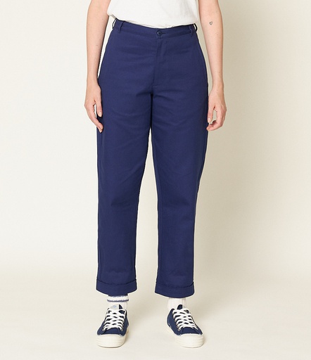 GOOD BASICS | PANTS02 women's pants, organic cotton twill, 9,2oz, relaxed fit  66 ink blue