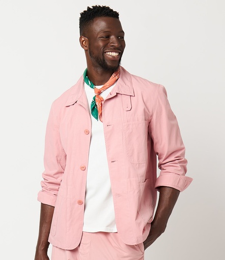 GOOD BASICS | JKT02 unisex jacket, organic cotton poplin, relaxed fit  331 peach