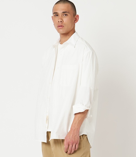GOOD BASICS | SHIRT04 unisex shirt, organic cotton poplin, oversized fit  01 white