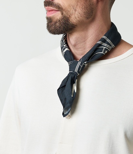 GOOD BASICS | BANDANA01 cotton bandana  66 ink blue