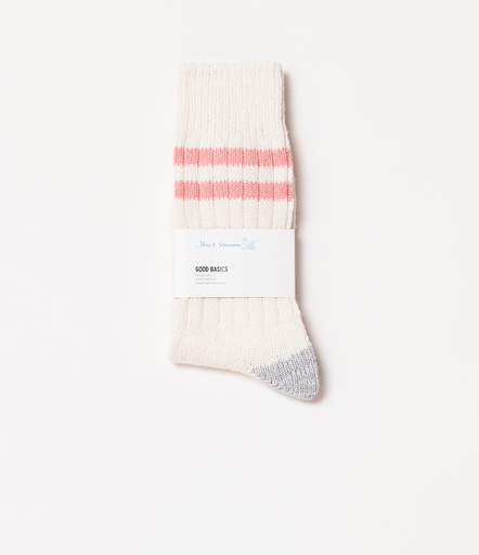 GOOD BASICS | GS05 socks striped  02331 nature/peach