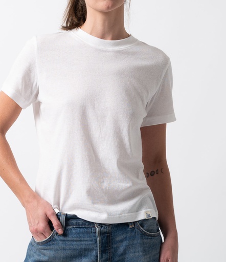GOOD BASICS | WCT05 women's crew neck T-shirt relaxed fit  01 white